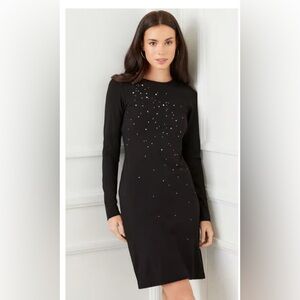 Karen Kane Sequin Long Lined Sheath Dress M